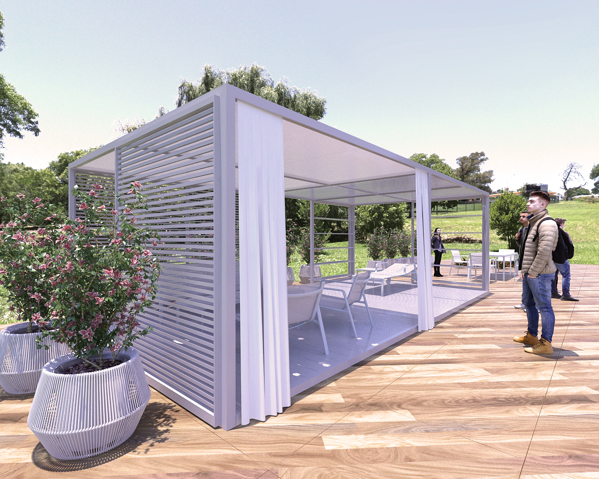 3d visualization and rendering of outdoor event for event design